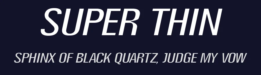 Super Thin by Joseph Dawson — Sans Serif Font — thumbnail 2
