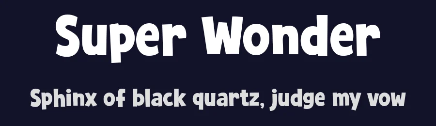 Super Wonder by fsuarez913 — Decorative Font — thumbnail 2