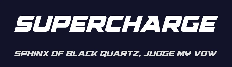 Supercharge by Iconian Fonts — Display Font — thumbnail 2