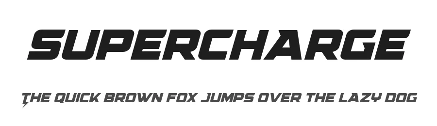 Supercharge by Iconian Fonts — Display Font