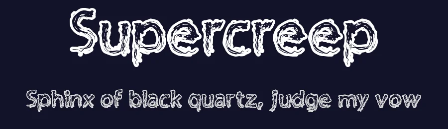 Supercreep by Anthony Robinson — Decorative Font — thumbnail 2