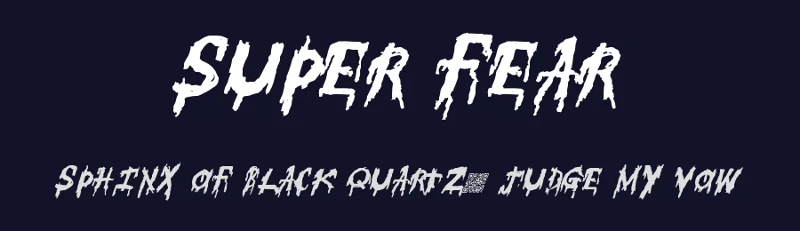 Super Fear by Xerographer Fonts — Decorative Font — thumbnail 2