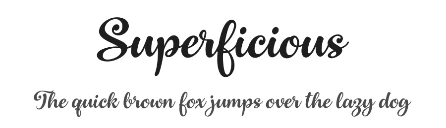 Superficious by Youssef Habchi — Script Handwritten Font