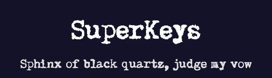 SuperKeys by Xerographer Fonts — Decorative Font — thumbnail 2