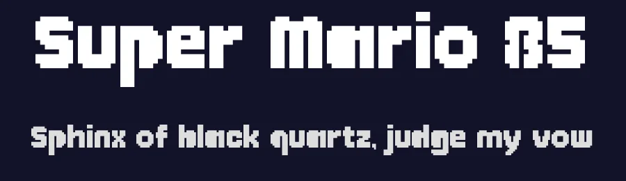 Super Mario 85 by rurr — Display Font — thumbnail 2