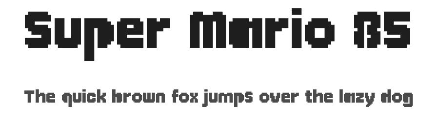 Super Mario 85 by rurr β Display Font