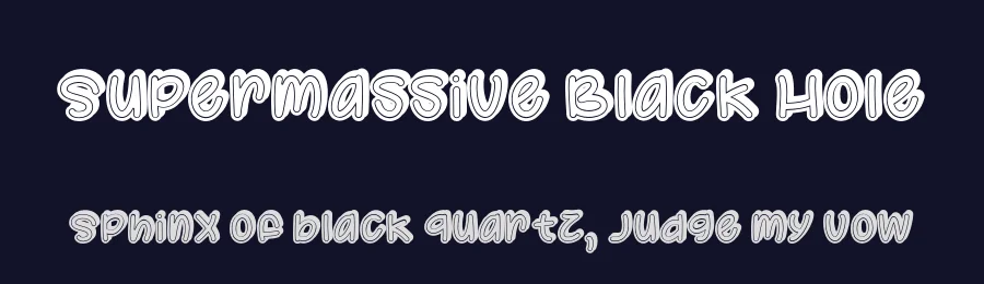 Supermassive Black Hole by Misti's Fonts — Decorative Font — thumbnail 2