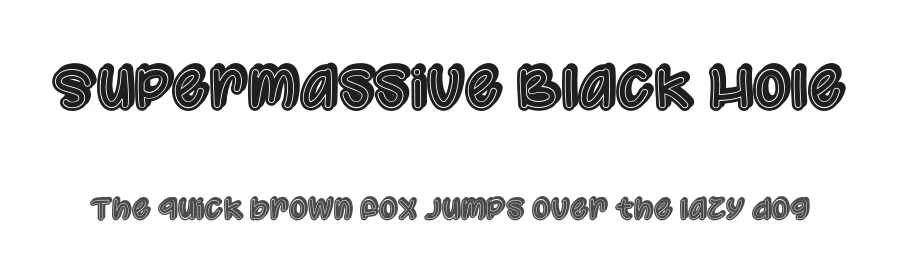 Supermassive Black Hole by Misti's Fonts — Decorative Font