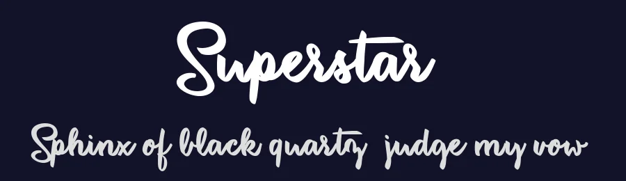 Superstar by Billy Argel Fonts ® — Script Handwritten Font — thumbnail 2