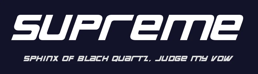 Supreme by Samuel Park — Display Font — thumbnail 2