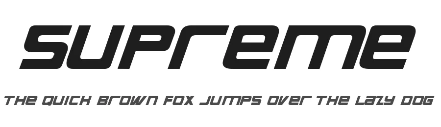 Supreme by Samuel Park — Display Font