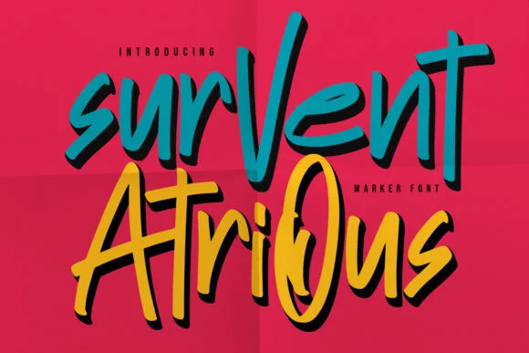 Survent Atrious Font by Maulana Creative — Script Handwritten Font