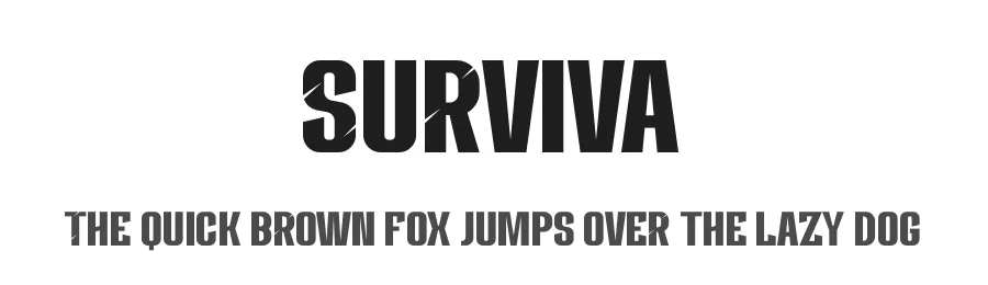 Surviva by Kong Font — Sans Serif Font