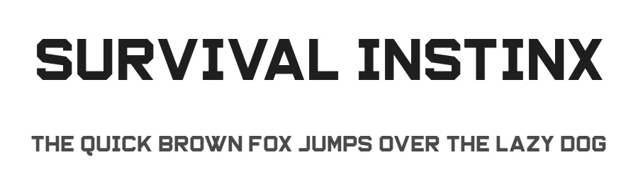 Survival Instinx by Chequered Ink — Sans Serif Font