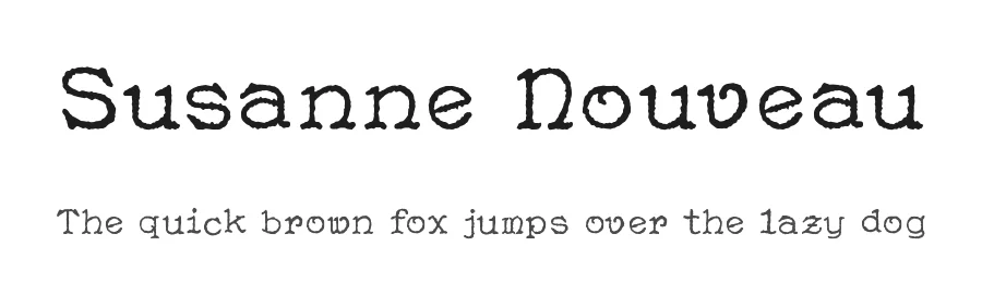 Susanne Nouveau by Lukas Krakora - typewriterfonts.net — Decorative Font
