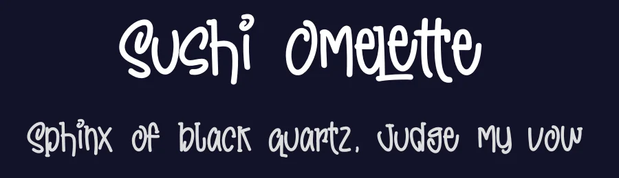 Sushi Omelette by Lemoncraft.s — Decorative Font — thumbnail 2