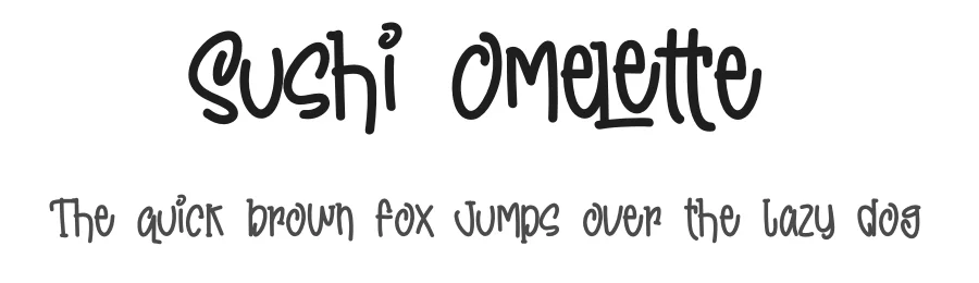 Sushi Omelette by Lemoncraft.s β Decorative Font