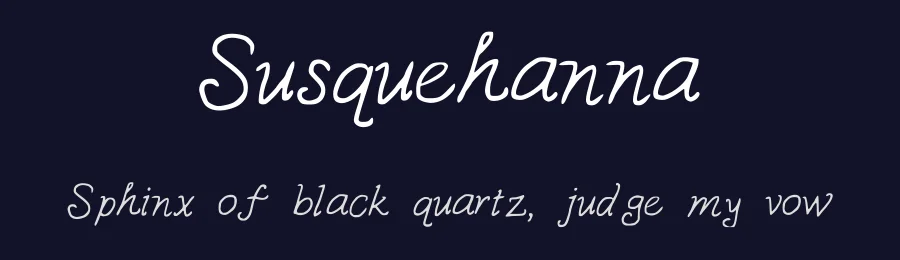 Susquehanna by Rebekah Sather — Script Handwritten Font — thumbnail 2