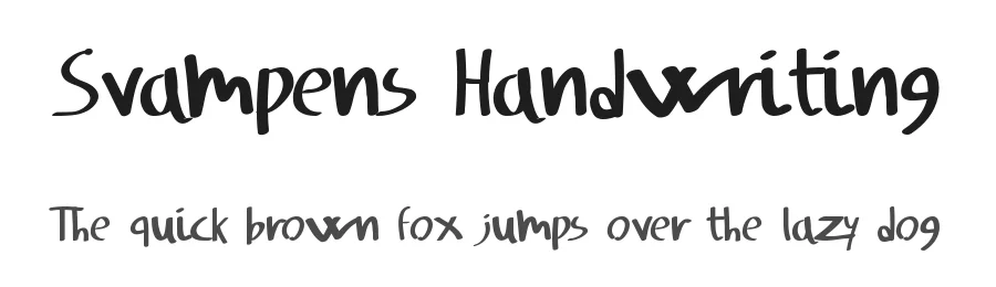 Svampens Handwriting