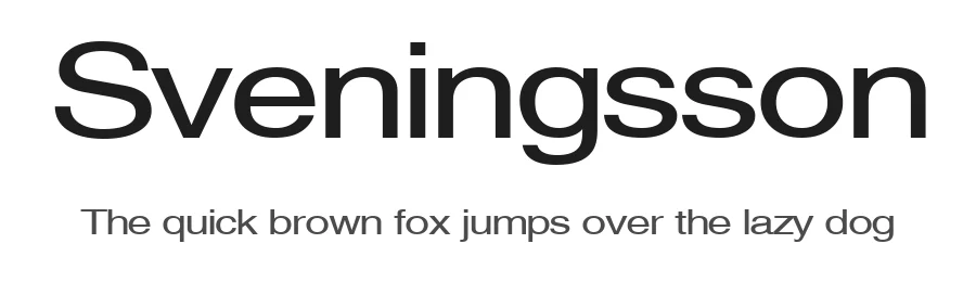 Sveningsson by Derek Gomez — Sans Serif Font