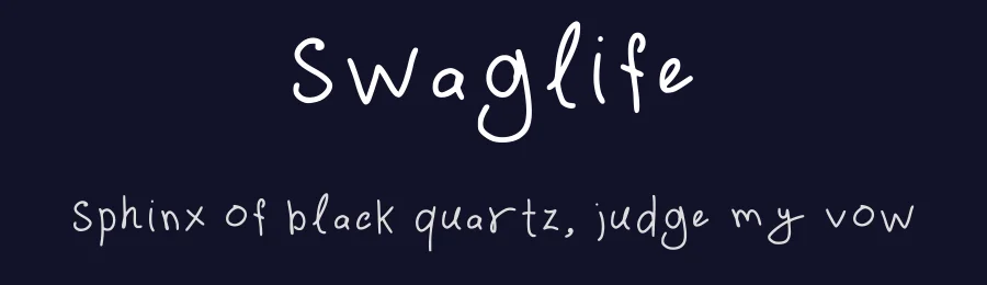Swaglife by saly.aep — Script Handwritten Font — thumbnail 2