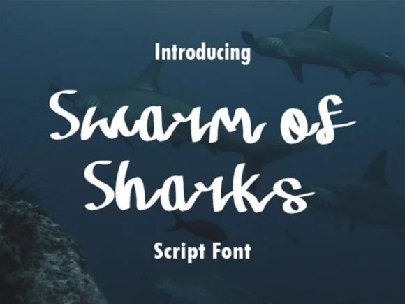 Swarm of Sharks Font by scriptstrategy — Script Handwritten Font