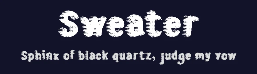 Sweater by weknow — Decorative Font — thumbnail 2