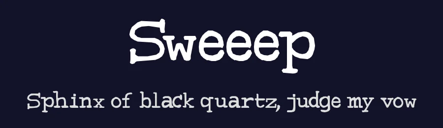 Sweeep by Damien Gosset — Decorative Font — thumbnail 2