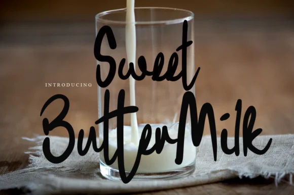 Sweet Buttermilk Font by Garcio — Script Handwritten Font