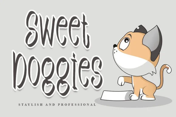 Sweet Doggies Font by FL Space — Script Handwritten Font