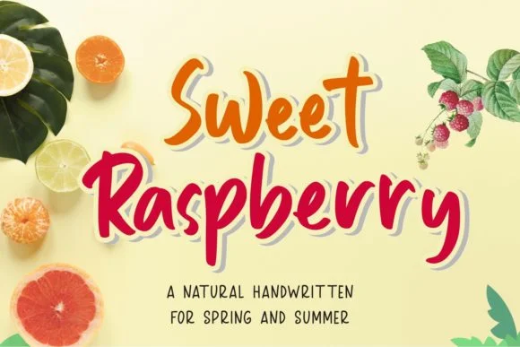 Sweet Raspberry Font by Mozatype — Script Handwritten Font