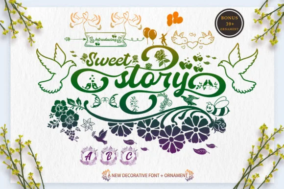 Sweet Story Font by zakicreative6 by zakicreative6 — Script Handwritten Font
