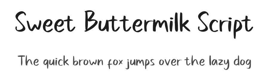 Sweet Buttermilk Script