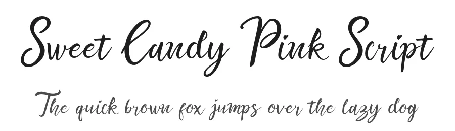 Sweet Candy Pink Script