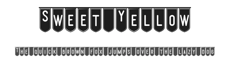 Sweet Yellow by madeDeduk — Decorative Font