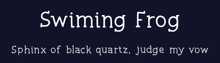 Swiming Frog by Mightyfire — Decorative Font — thumbnail 2