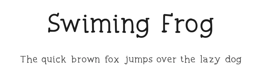 Swiming Frog by Mightyfire — Decorative Font
