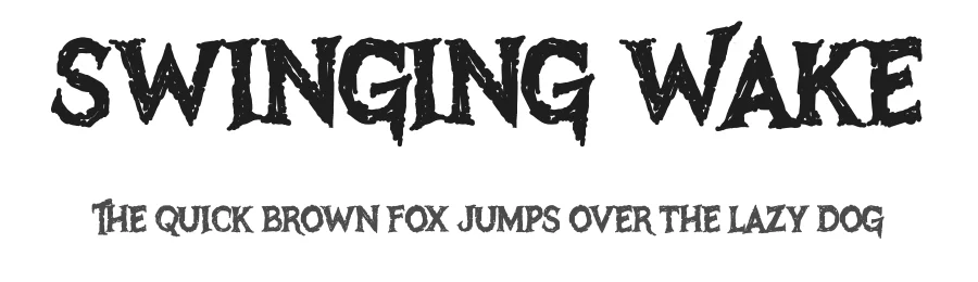 Swinging Wake by Sinister Fonts — Decorative Font