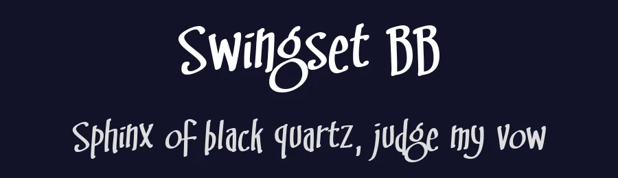 Swingset BB by Blambot — Decorative Font — thumbnail 2