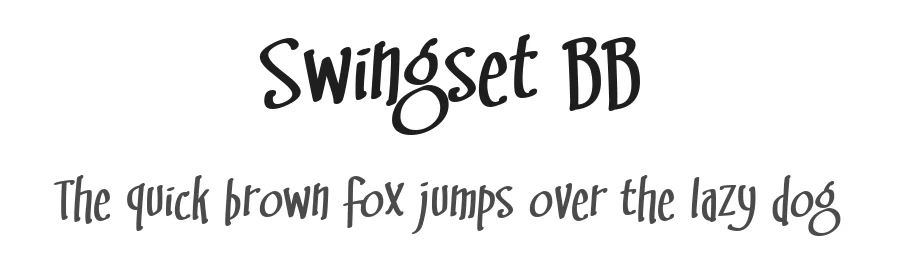 Swingset BB by Blambot — Decorative Font