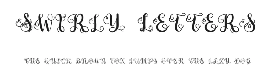 Swirly Letters by Variatype — Decorative Font