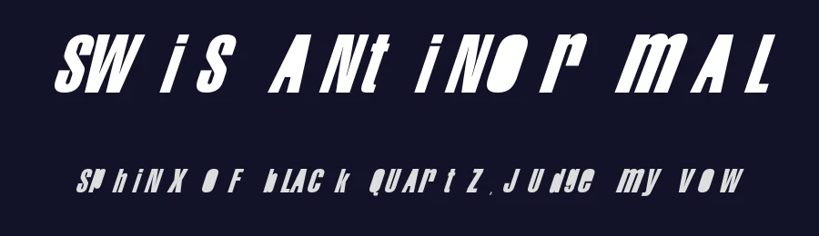 Swis AntiNormal by Marcio Hirosse /// Fabrika De Typos — Decorative Font — thumbnail 2