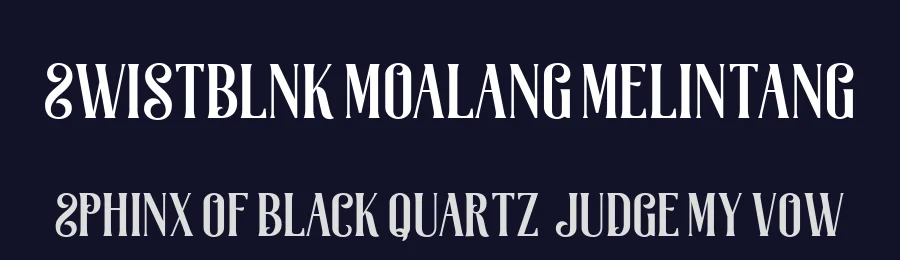 Swistblnk Moalang Melintang by Sans & Sons — Decorative Font — thumbnail 2