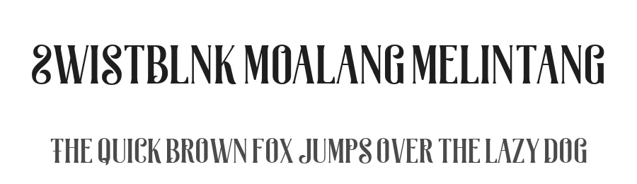 Swistblnk Moalang Melintang by Sans & Sons — Decorative Font