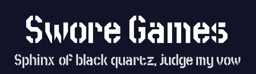 Swore Games by Chequered Ink — Decorative Font — thumbnail 2