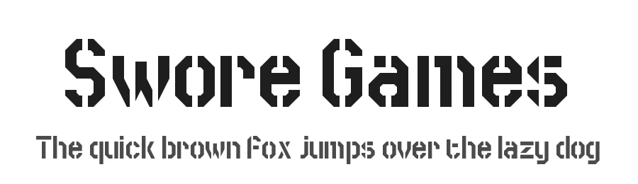 Swore Games by Chequered Ink — Decorative Font