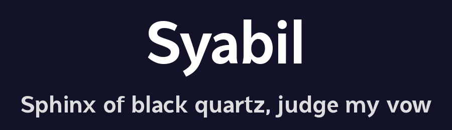 Syabil by Eko Bimantara — Sans Serif Font — thumbnail 2