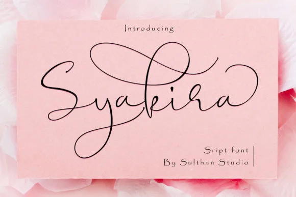 Syakira Script Font by Sulthan Studio — Script Handwritten Font
