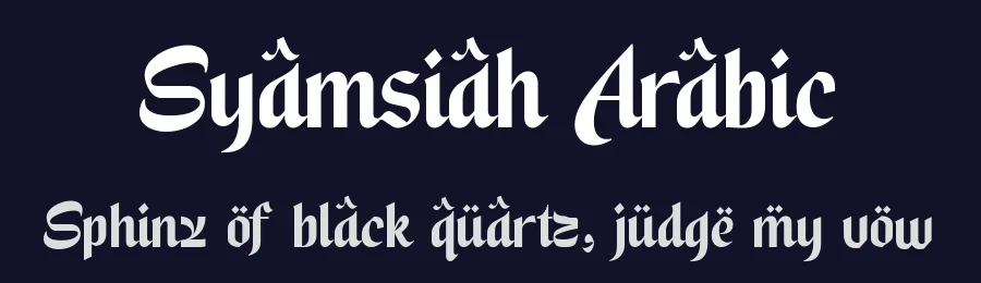 Syamsiah Arabic by Four Lines — Decorative Font — thumbnail 2