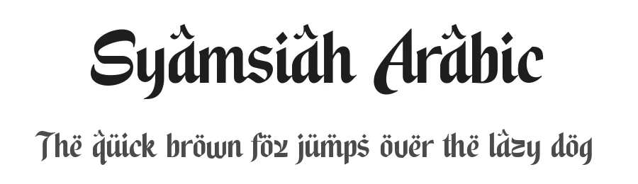 Syamsiah Arabic by Four Lines — Decorative Font